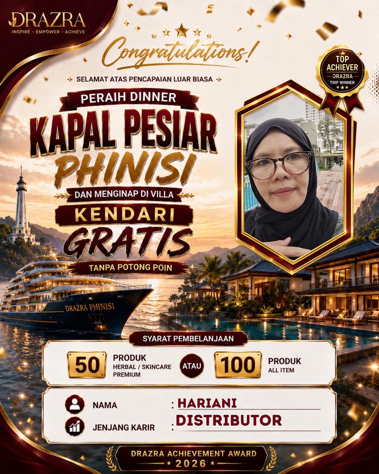 Dokumentasi Pencapaian Terbaik & Reward Akabe