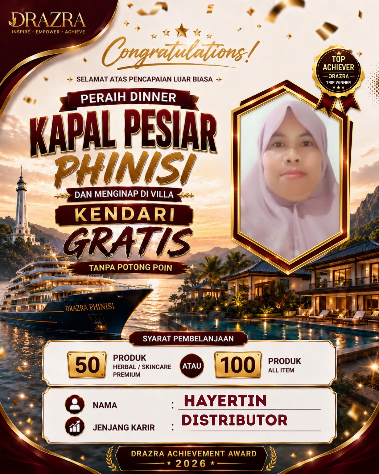 Dokumentasi Pencapaian Terbaik & Reward Akabe